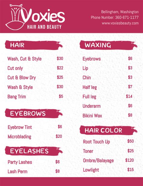 profile hair studio|profiles hair salon menu.